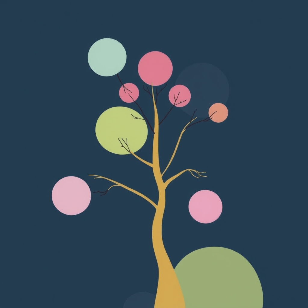 Tree structure representing language model reasoning pathways