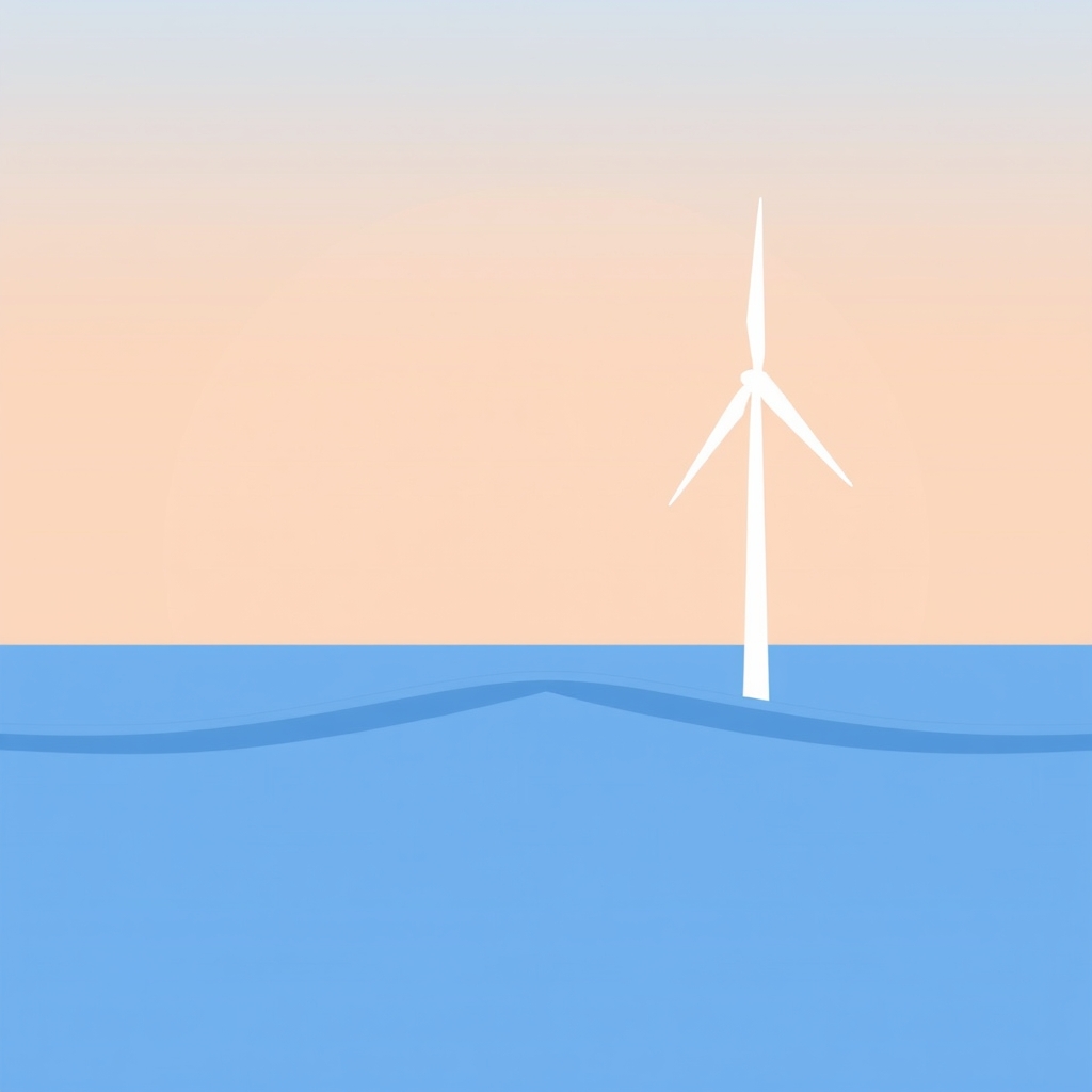 Offshore wind turbines arranged in optimal farm layout