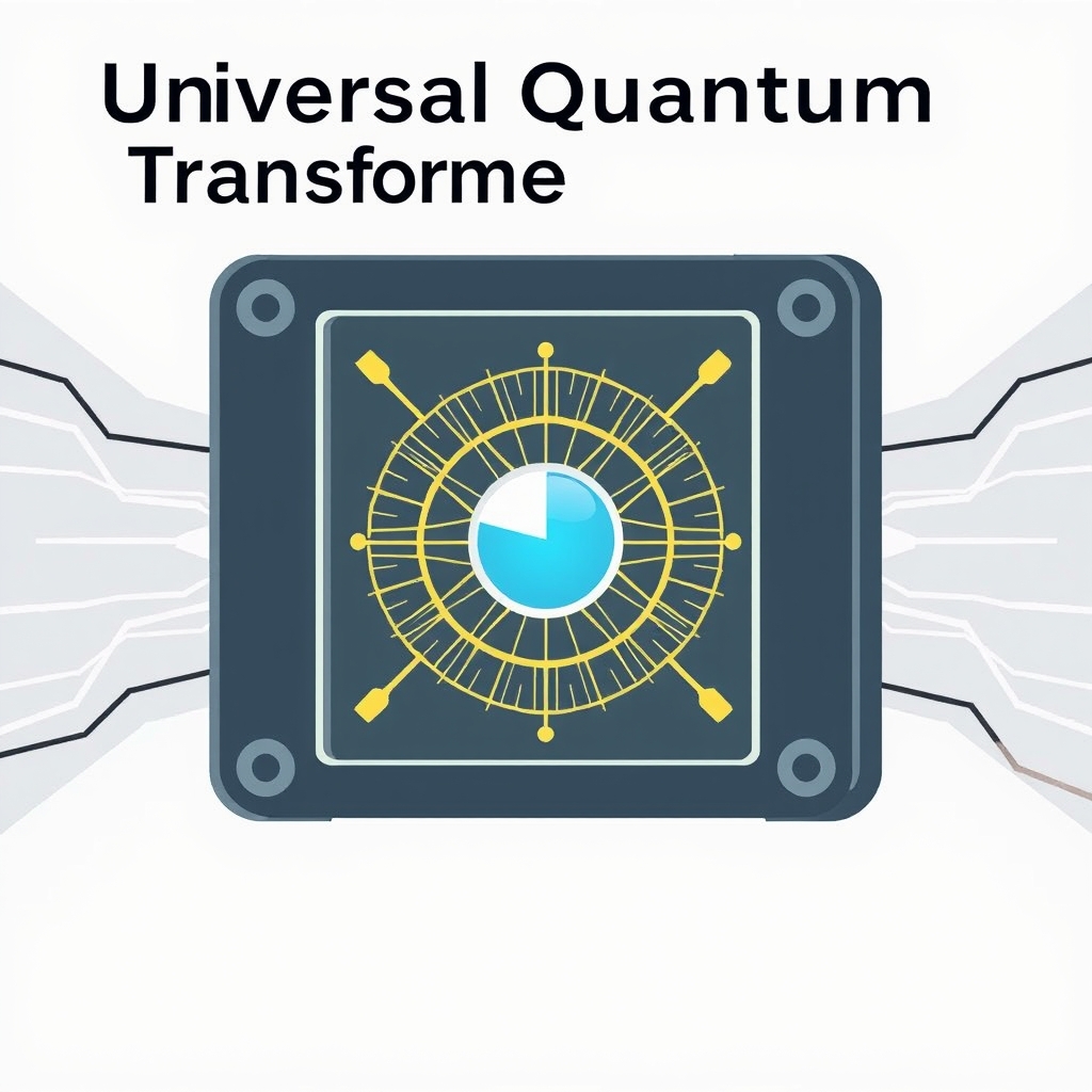 Quantum computing circuit with transformer architecture visualization