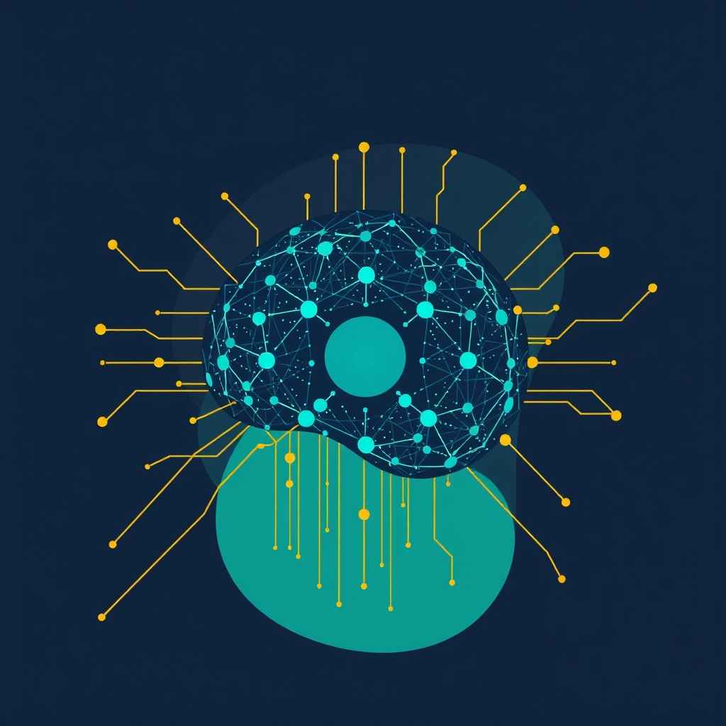 Neural network visualization showing memory trace patterns