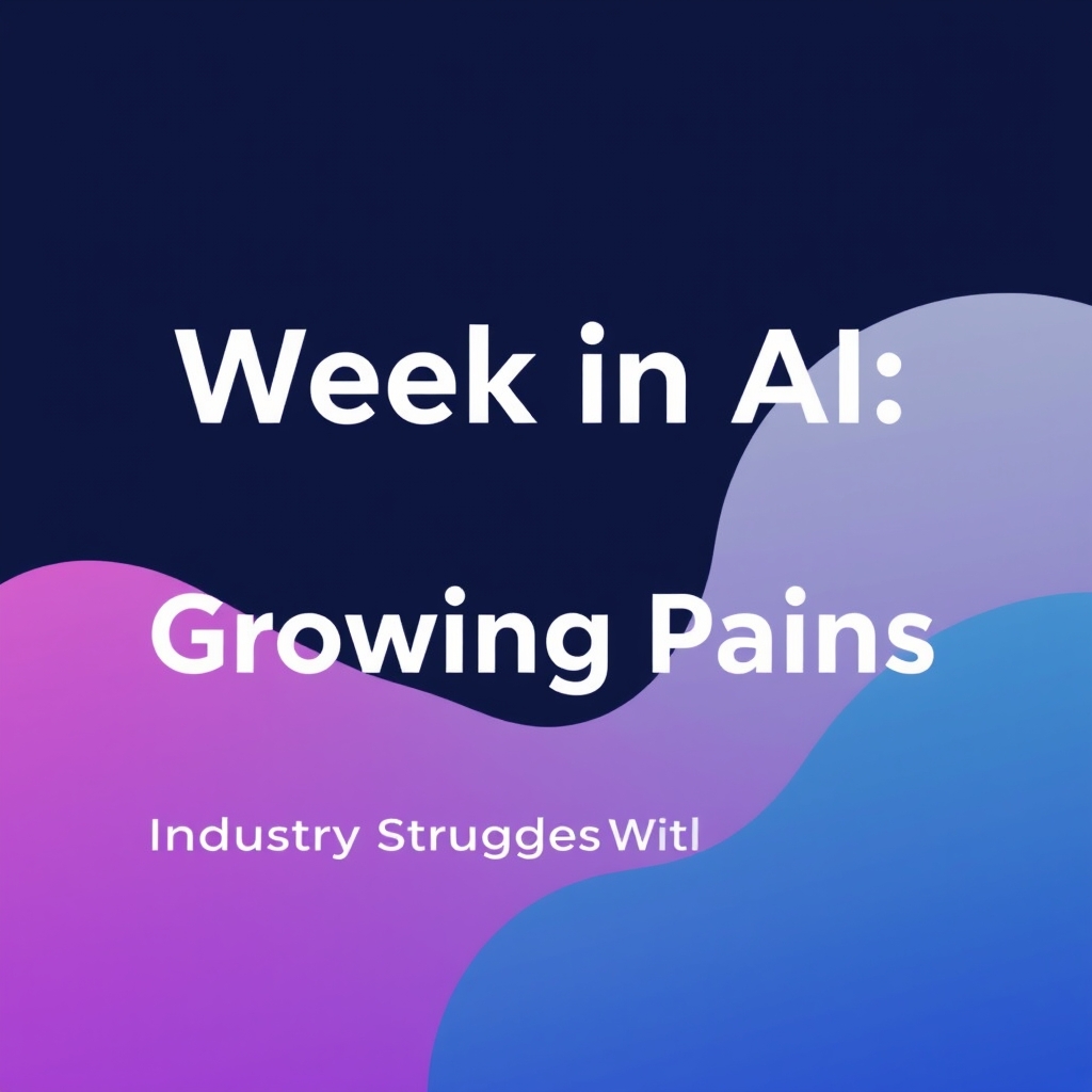 Abstract illustration showing AI growth curves hitting roadblocks